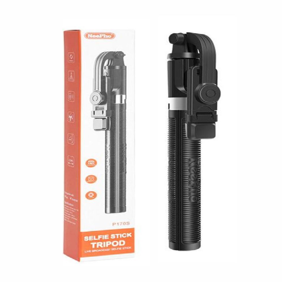 10 P170S 1.7 Meter Long Selfie Stick Tripod with Flash Light