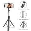 P170S 1.7 Meter Long Selfie Stick Tripod with Flash Light