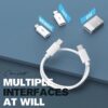 PD 60W 5 in1 USB C Cable To USB Type C for MacBook iPhone Fast Charging Data Wire Micro Lightning Cable Set With Box Holder
