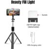 P170S 1.7 Meter Long Selfie Stick Tripod with Flash Light