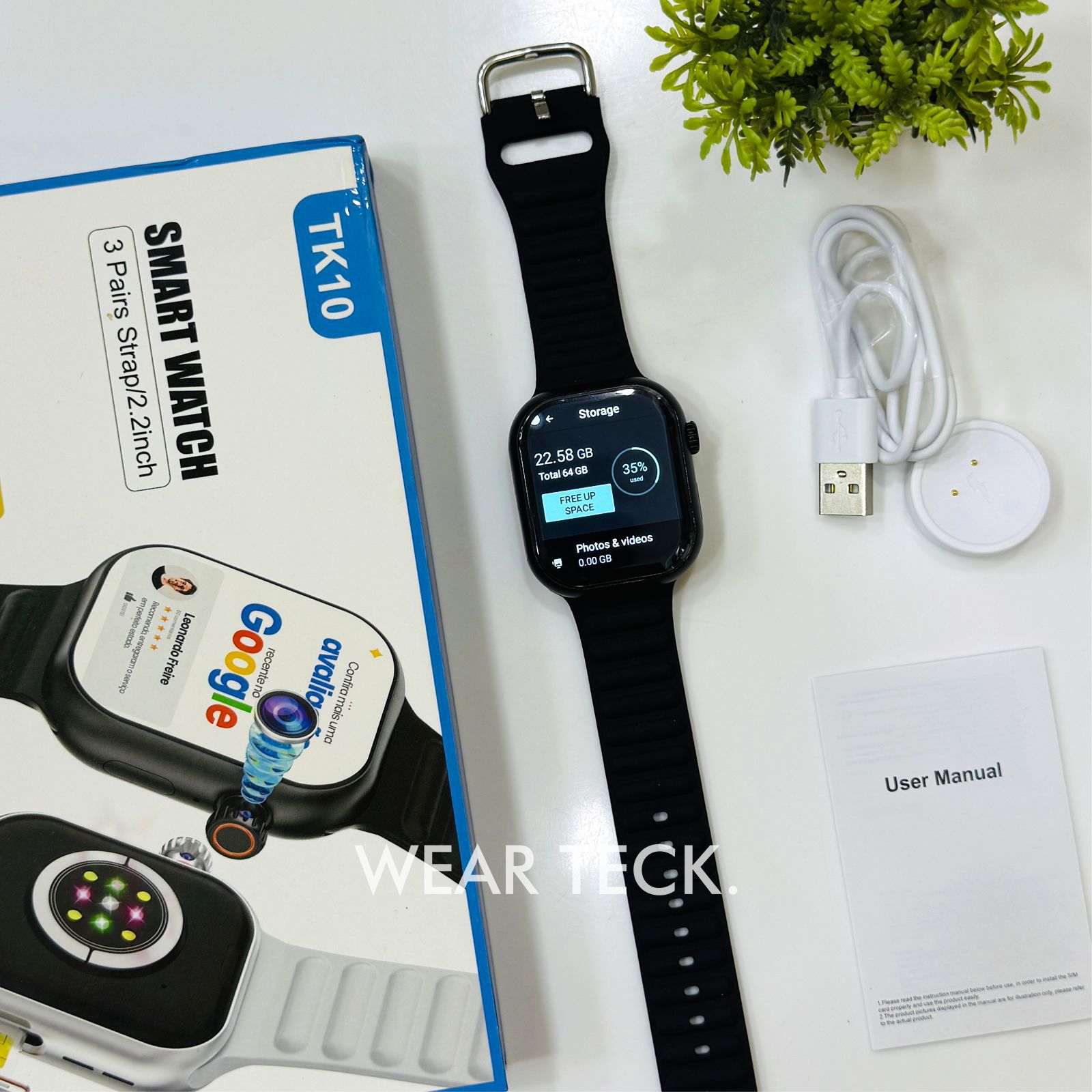 2 TK10 Android 5G Sim Watch | 360 Rotating Camera | 4+64 GB Memory