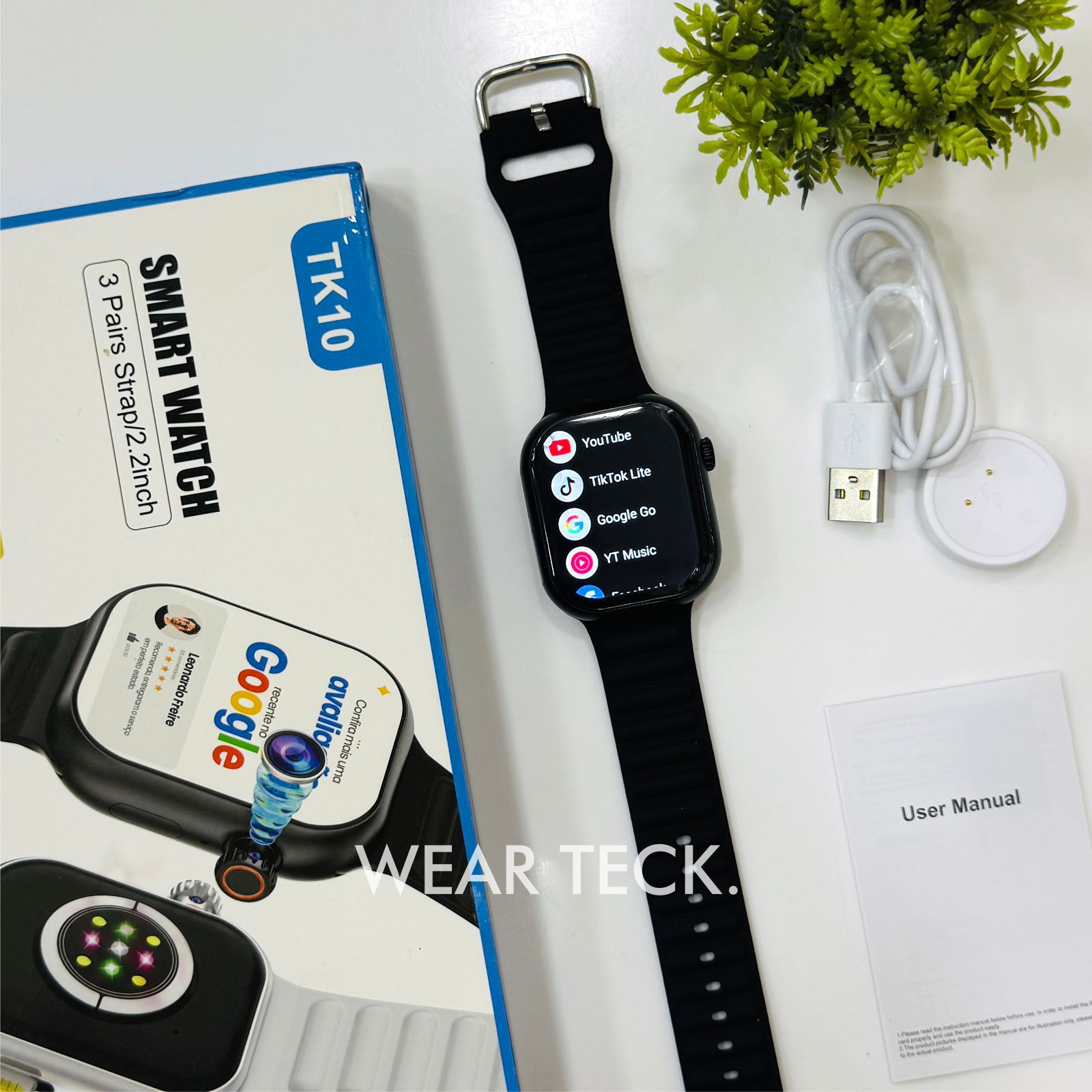 4 TK10 Android 5G Sim Watch | 360 Rotating Camera | 4+64 GB Memory