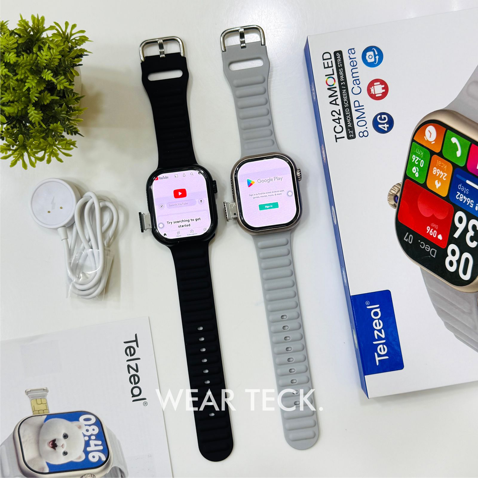Title: TC42 Android 5G Sim Watch | 6+64 GB Memory | Amoled Display