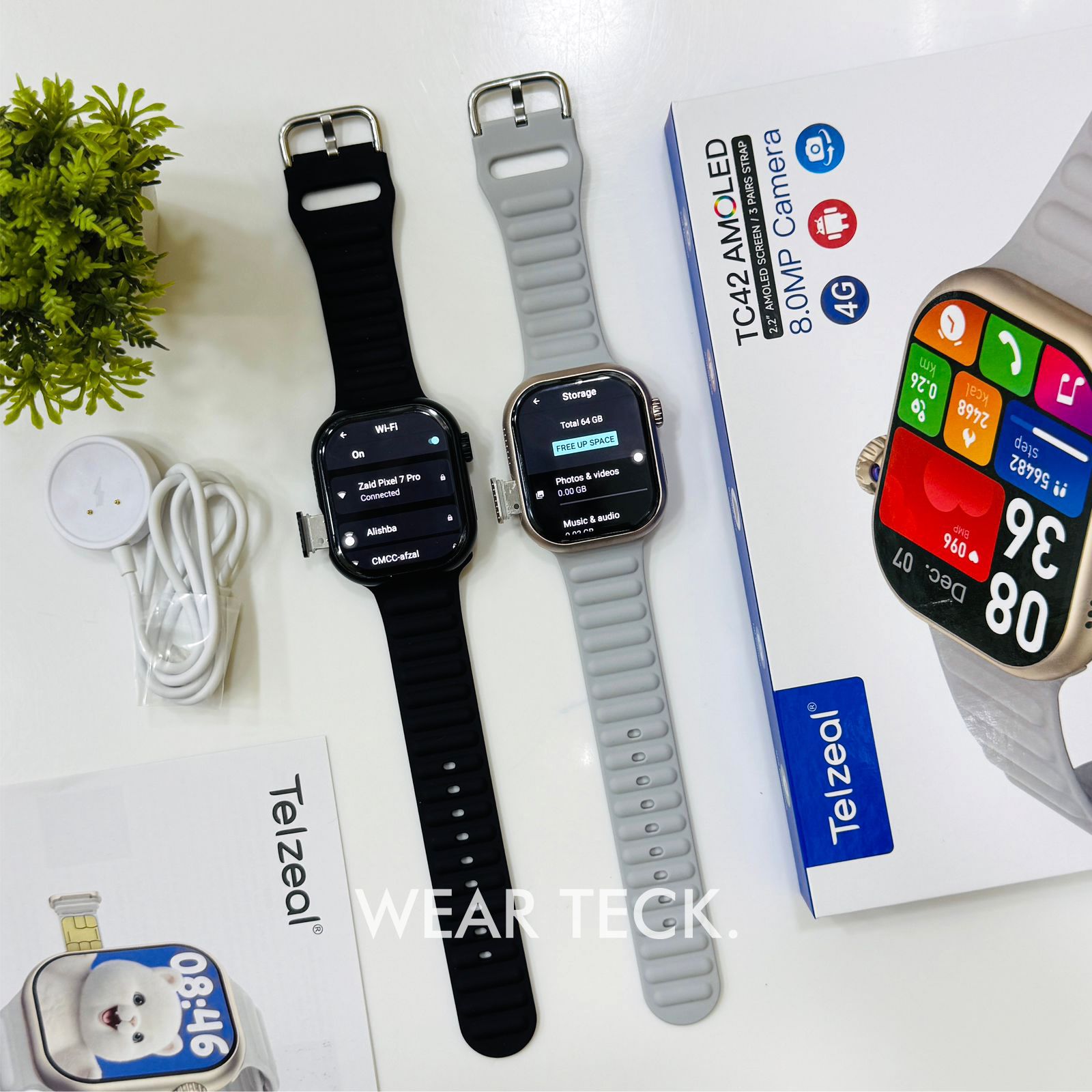 Title: TC42 Android 5G Sim Watch | 6+64 GB Memory | Amoled Display