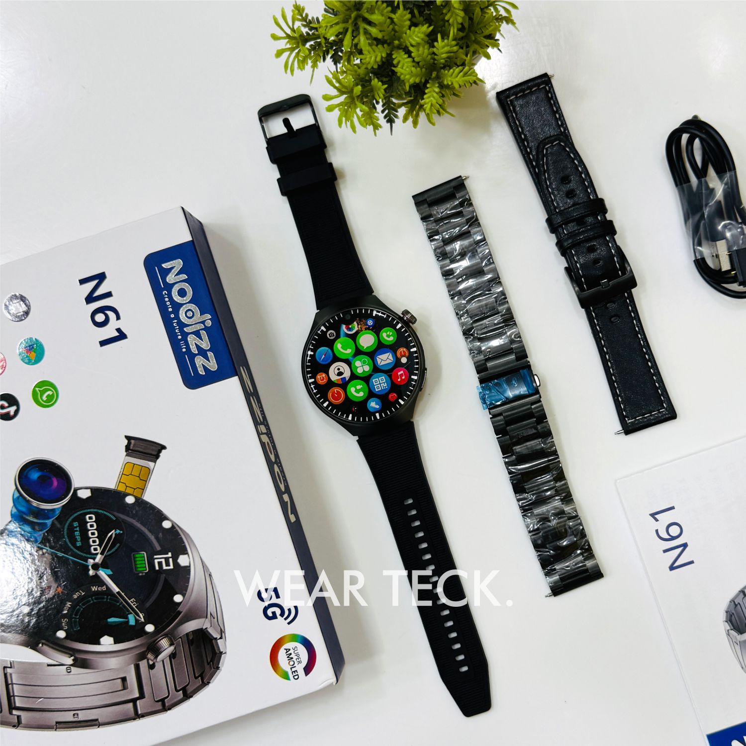 2 Nodizz N61 5G Android Sim Watch | 6/64 GB Memory | 90 Hz Processor