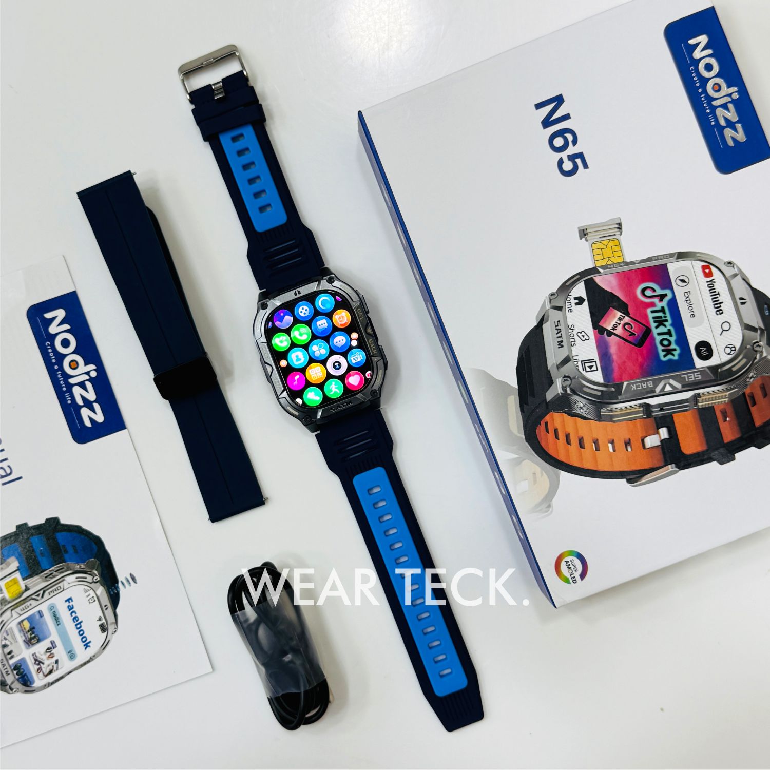 2 Nodizz NA65 Android 5G Sim Watch | 6/128 GB Memory | 120 Hz Processor