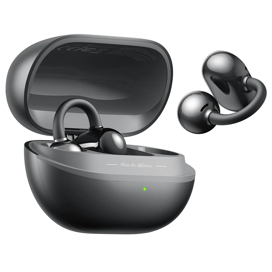pop2 - SoundPEATS Pop Clip Open Ear Wireless Earbuds - Black