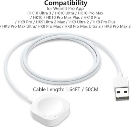 Charger Cable for HK Series Smart Watch - HK11 - HK10 - HK9 - HK8 | Compatible with All HK Series Smart Watches Model
