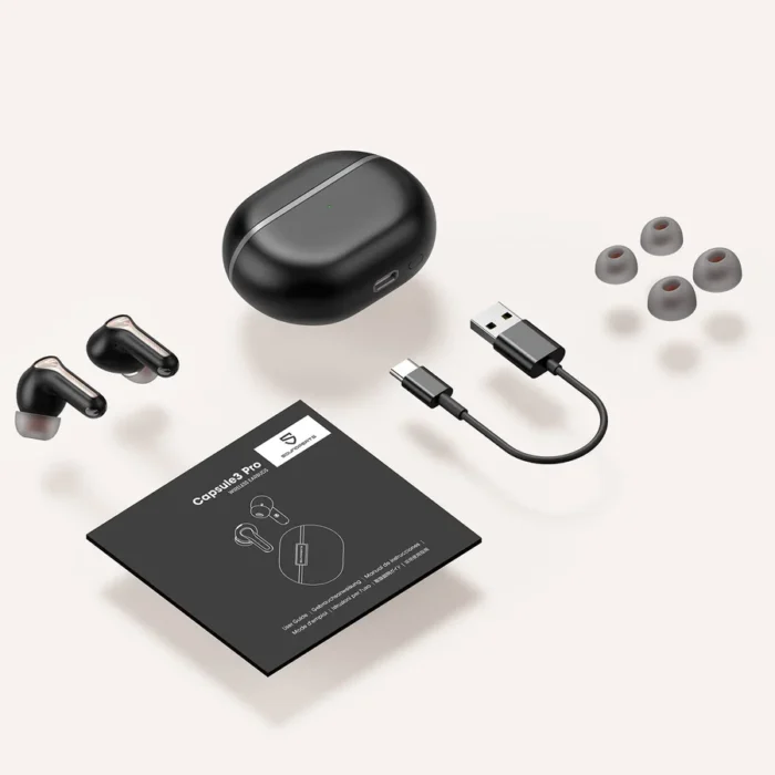 Soundpeats Capsule 3 Pro Powerful Hybrid ANC Wireless Earbuds - Black