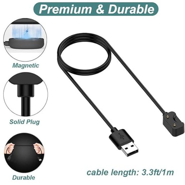 2 Pin Magnetic Charger for Galaxy Watch Fit 3
