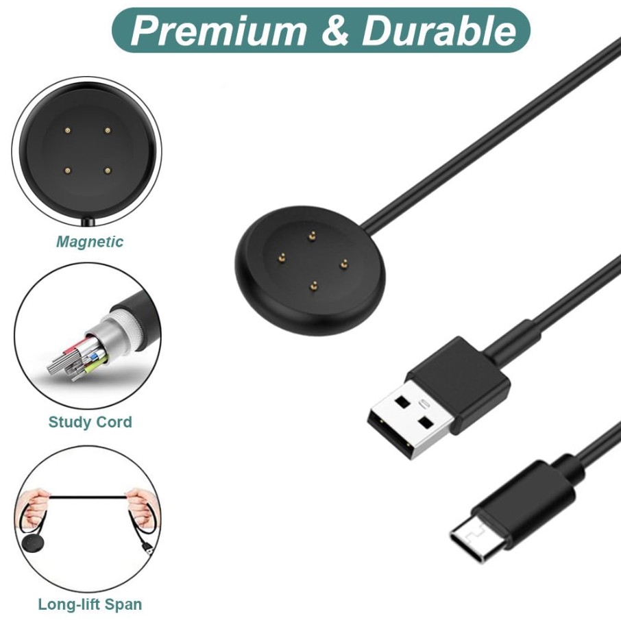 3 Magnetic USB Charger for Google Pixel Watch 2 – Replacement Charging Cable (2nd Gen)