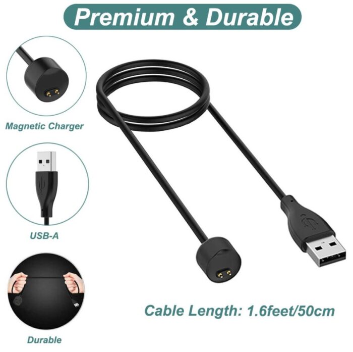 2 Pin Magnetic Charger for Mi Band 4 5 6 7