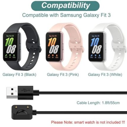 2 Pin Magnetic Charger for Galaxy Watch Fit 3