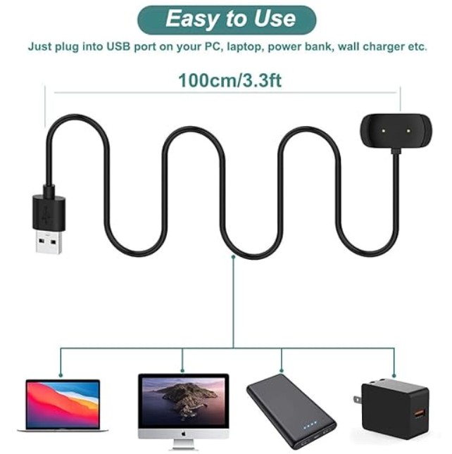 "Charger Cable for Amazfit Smart Watch – USB Magnetic Fast Charging | Replacement Charging Cable