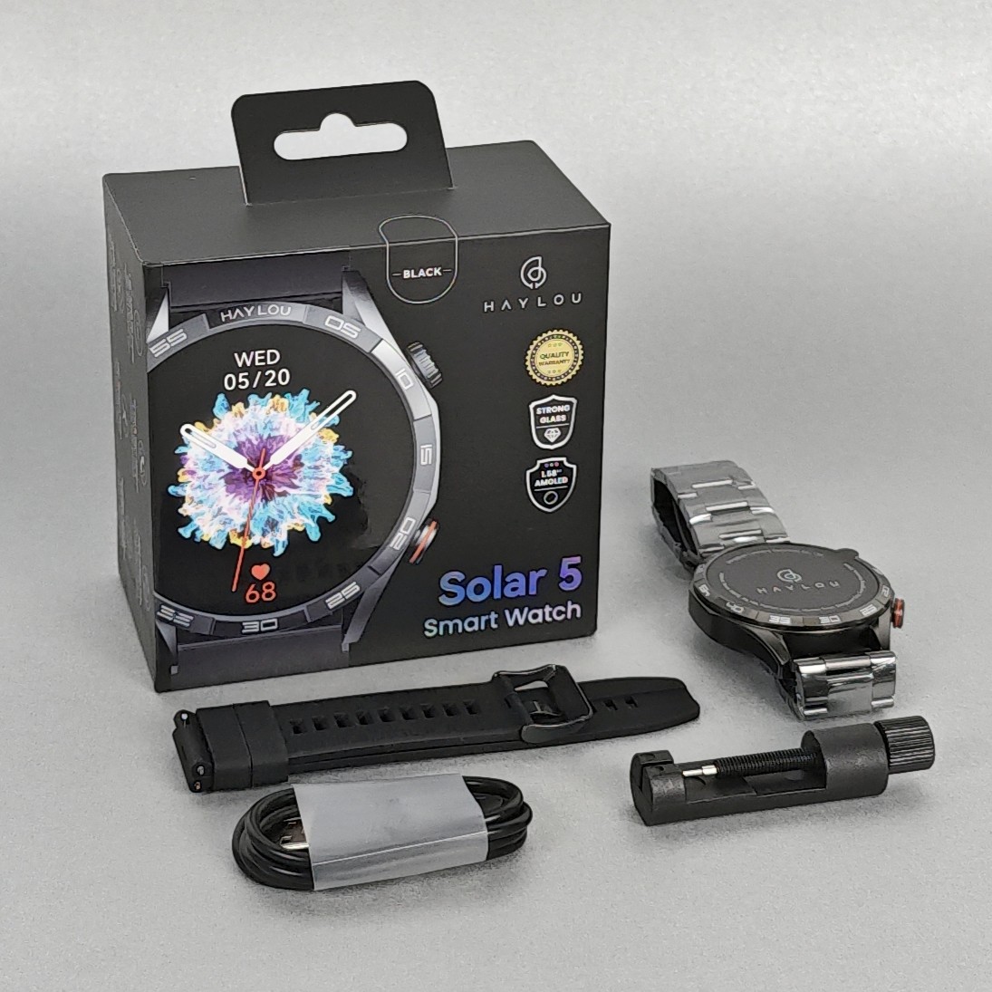Haylou Solar 5 Smart Watch | Silicon Straps