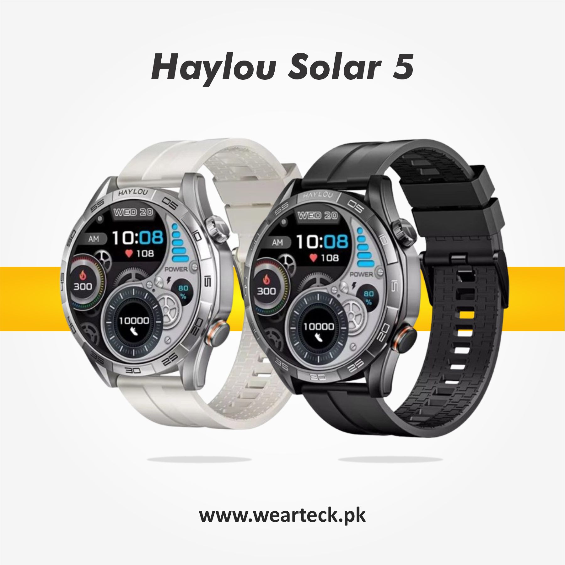 Haylou Solar 5 Smart Watch | Silicon Straps
