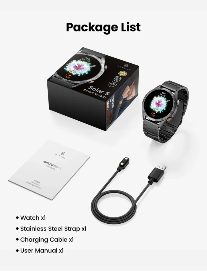 Haylou Solar 5 Smart Watch | Chain Straps