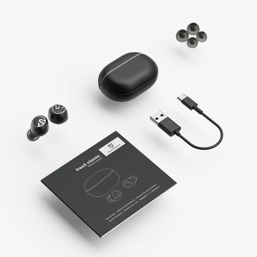 SoundPeats Free2 Classic Wireless Earbuds – Black