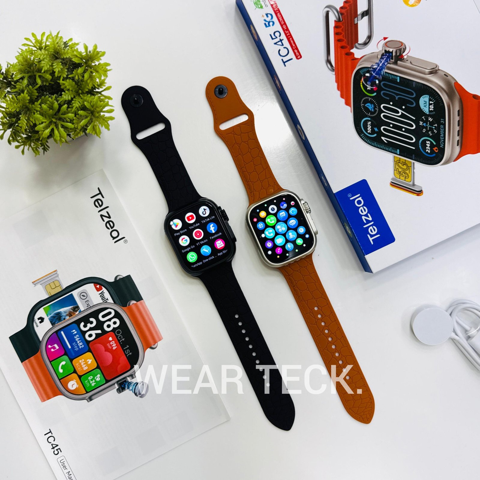 Telzeal TC45 5G Android Sim Watch | 4/64 GB | 360 Rotating Camera | Ultra Shape