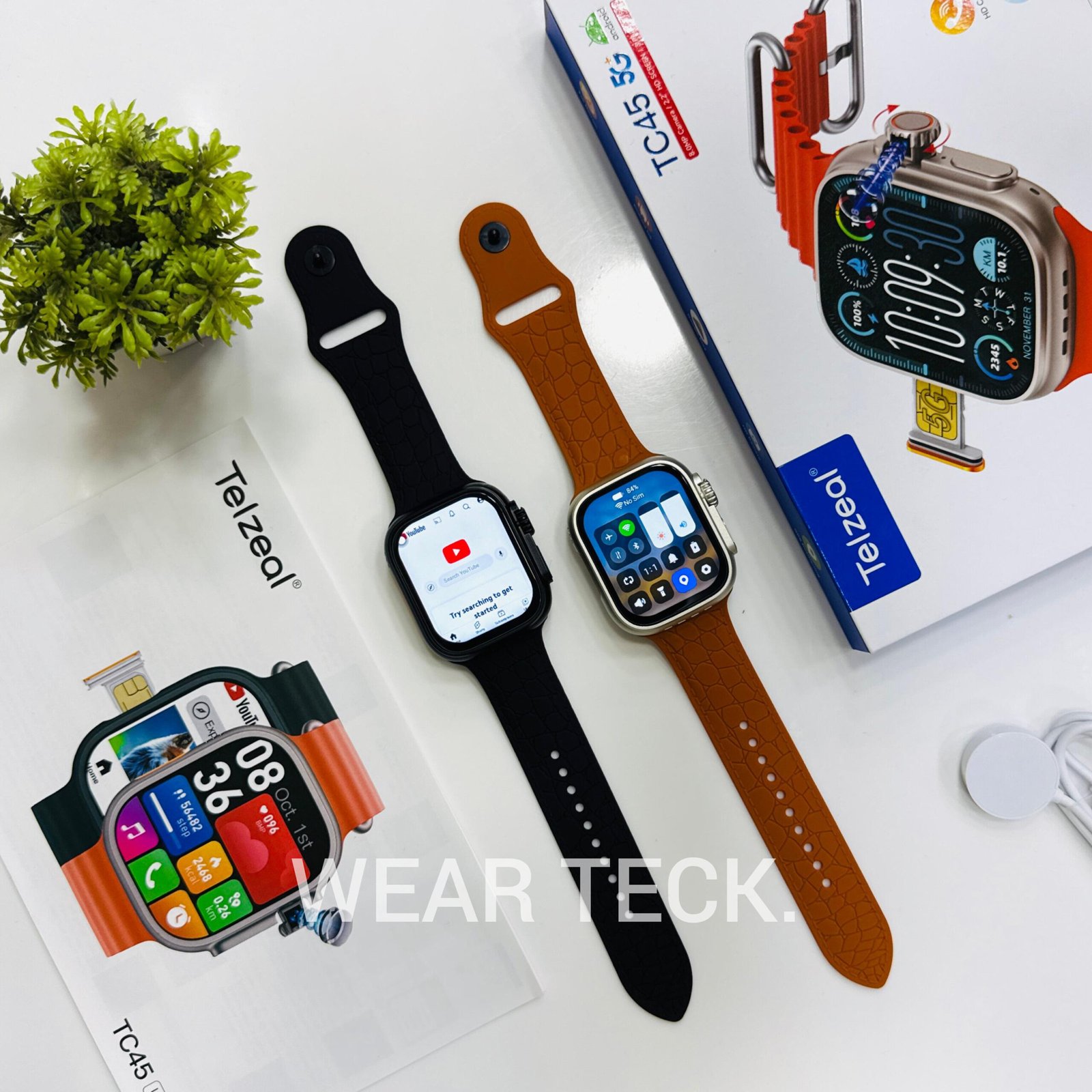 Telzeal TC45 5G Android Sim Watch | 4/64 GB | 360 Rotating Camera | Ultra Shape