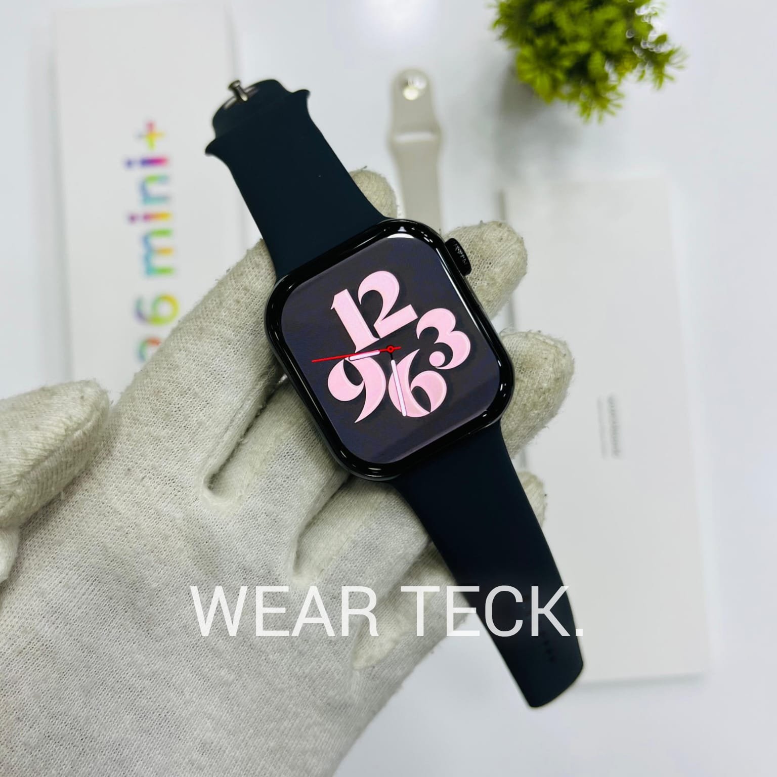 H26-Black Hello Plum H26 Mini Plus Smart Watch | 40mm Dial