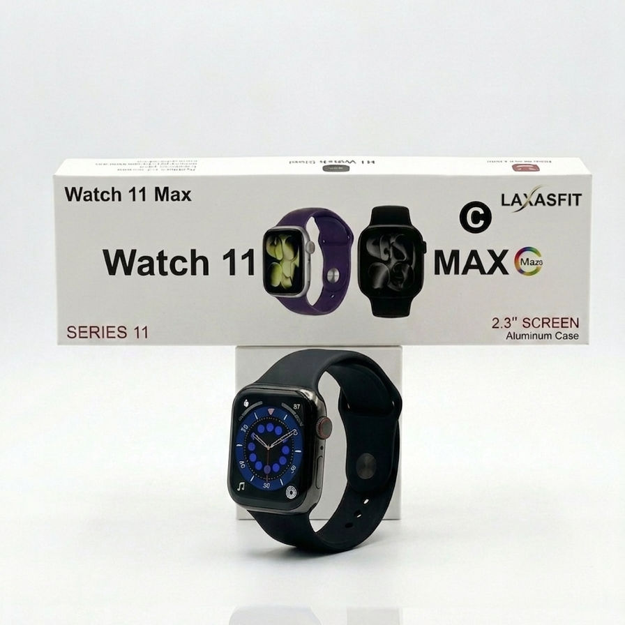 Watch 11 Max – New Series 11 Smart Watch with Stainless Steel Design, Bluetooth Calling & Health Tracking