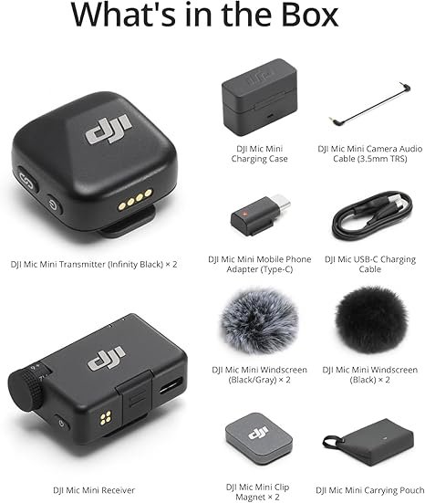 DJI Mic Mini (2 TX + 1 RX) – 2-Person Wireless Microphone 6 DJI Mic Mini (2 TX + 1 RX) – 2-Person Wireless Microphone