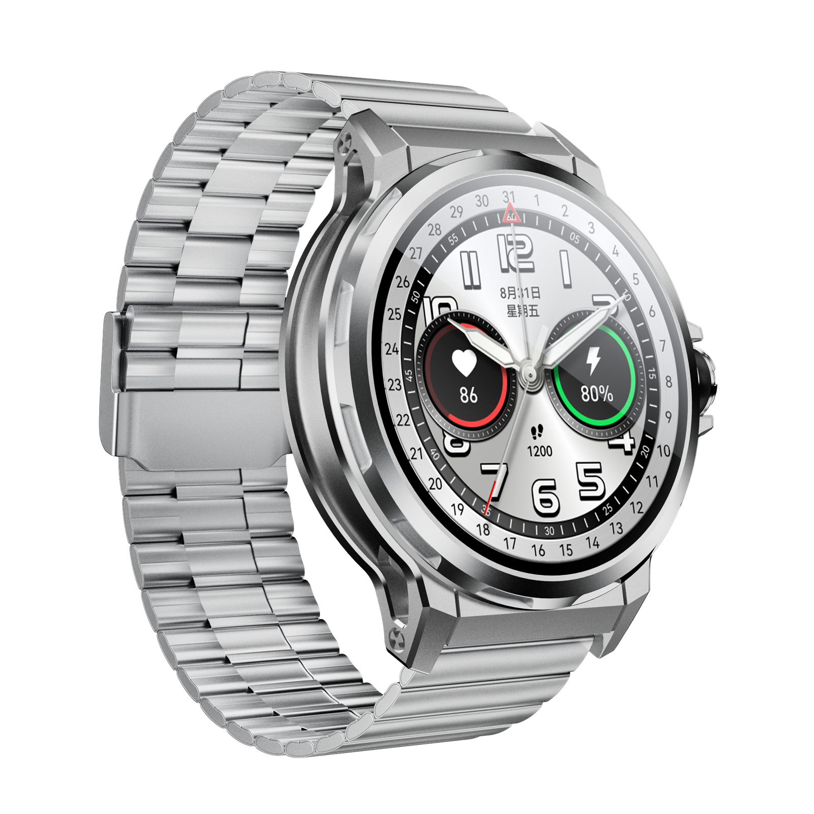 Kalobee SK43 Smart Watch Silver 3 - Kalobee SK43 Smart Watch Price in Pakistan | Rugged Style | Wearteck