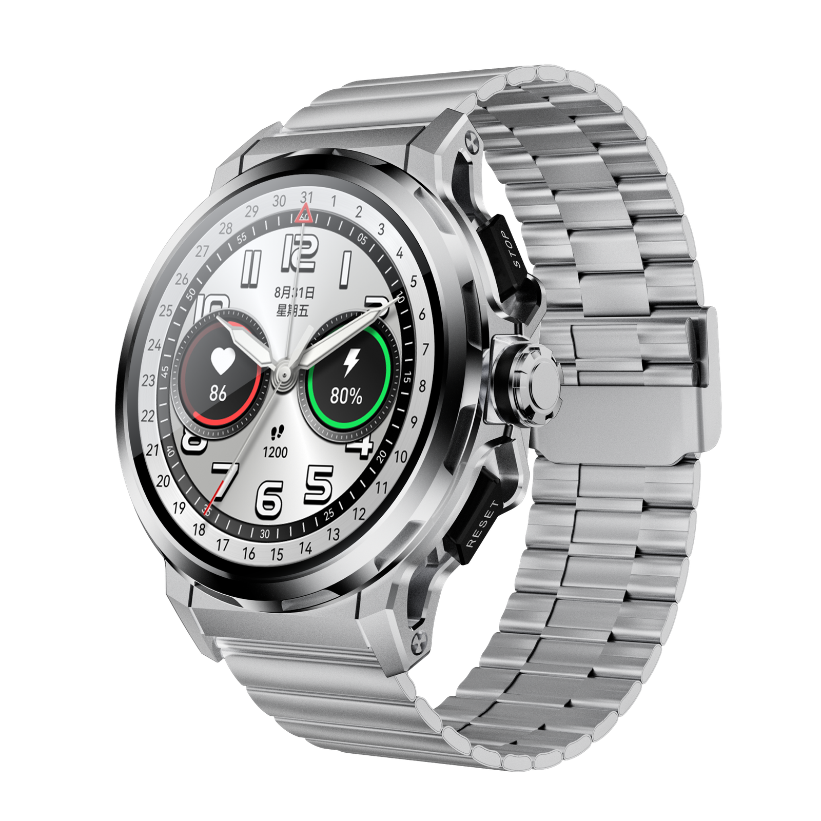 Kalobee SK43 Smart Watch Silver 4 - Kalobee SK43 Smart Watch Price in Pakistan | Rugged Style | Wearteck