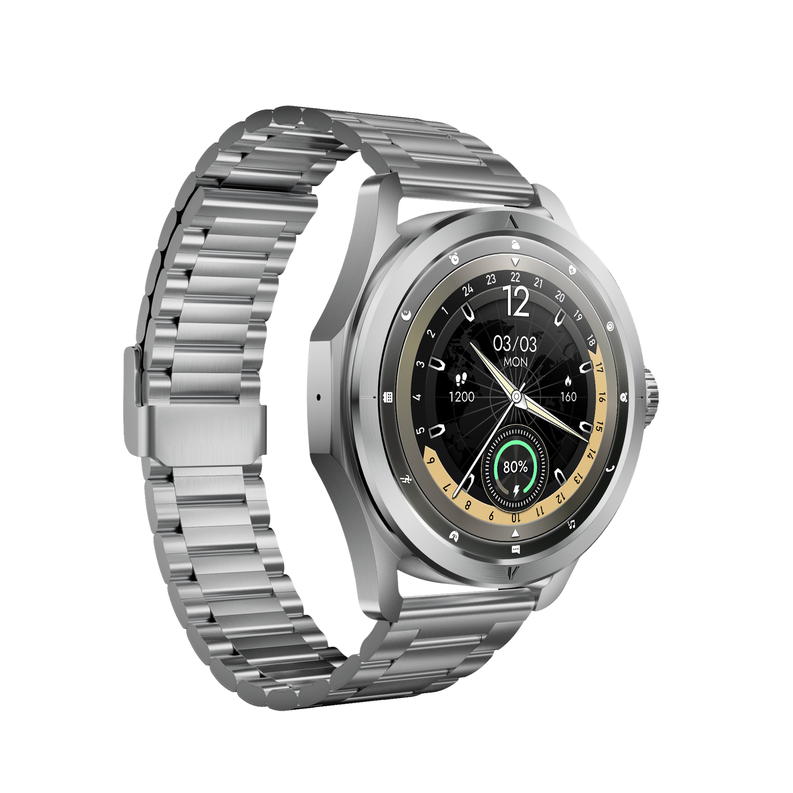 Kalobee SK44 Smart Watch Silver 2 Kalobee SK44 Smart Watch Price in Pakistan | Executive Style | Wearteck