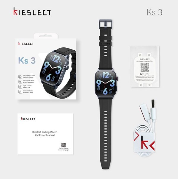 - Kieslect KS3 Smart Watch | Curve Dial