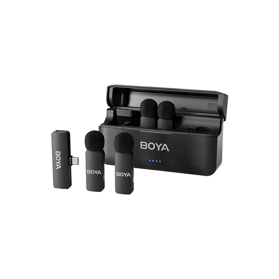 BOYA BY-V4U 4-Channel Mini Wireless Microphone 2 - Boya BY-V4U Quad Wireless Microphone Setup for (Type-C) Mobile, Laptop & Tablets
