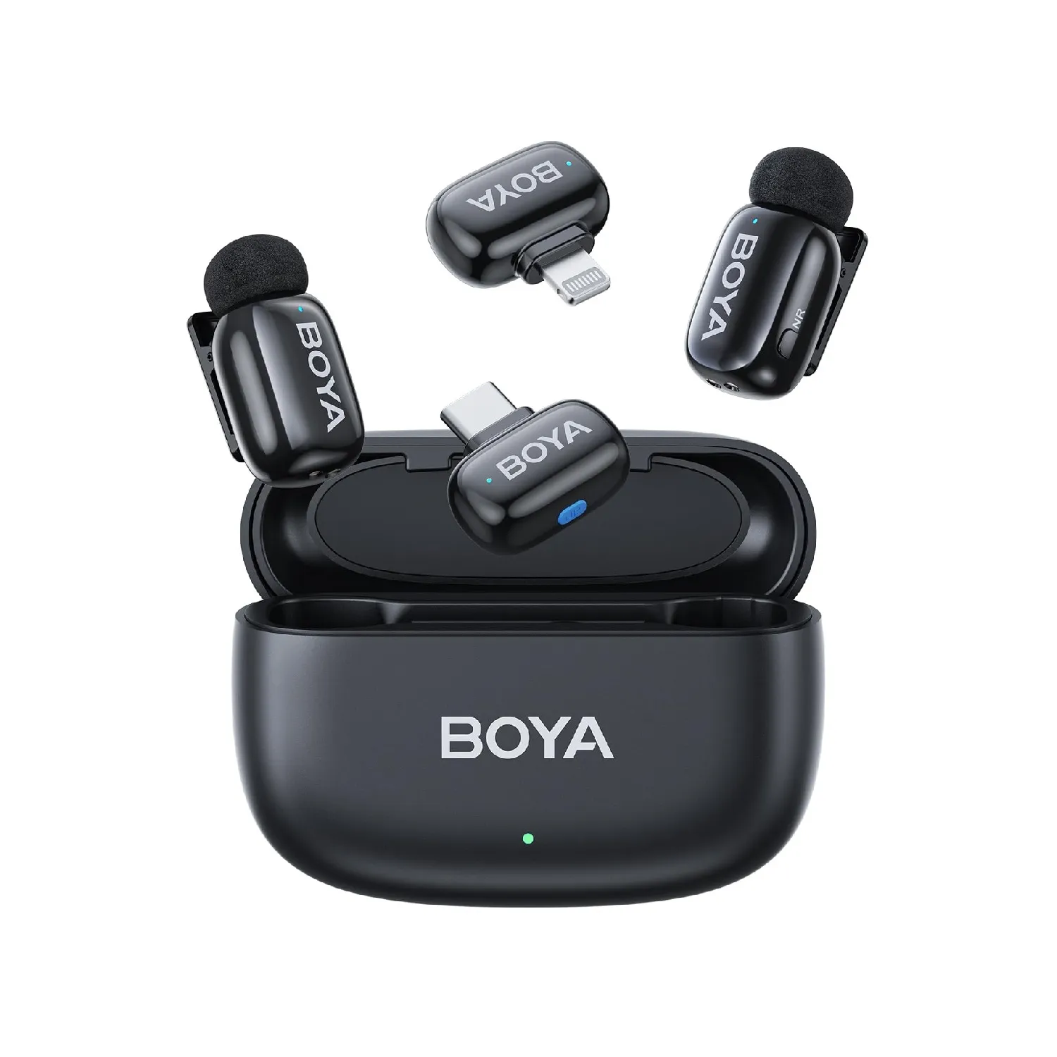 - Boya Mini 12 (For Ios + Type-C) Dual Wireless Microphone