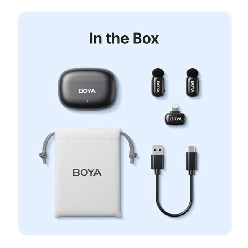 BOYA Mini 15 Wireless Microphone 4 - Boya Mini 15 (For Ios Only) Dual Wireless Microphone