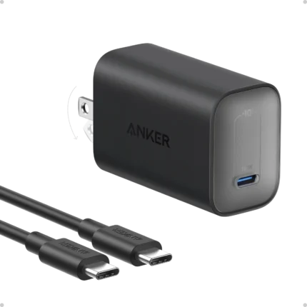 Anker Nano Charger 100w with 6ft Usb-C to Usb-C Cable, 100w GaN Fast Charger, Single Usb-C Port, Power Delivery (PD), ActiveShield 2.0 Protection, Ultra-Compact Design, Foldable Plug, 2-Pin (EU) - Black