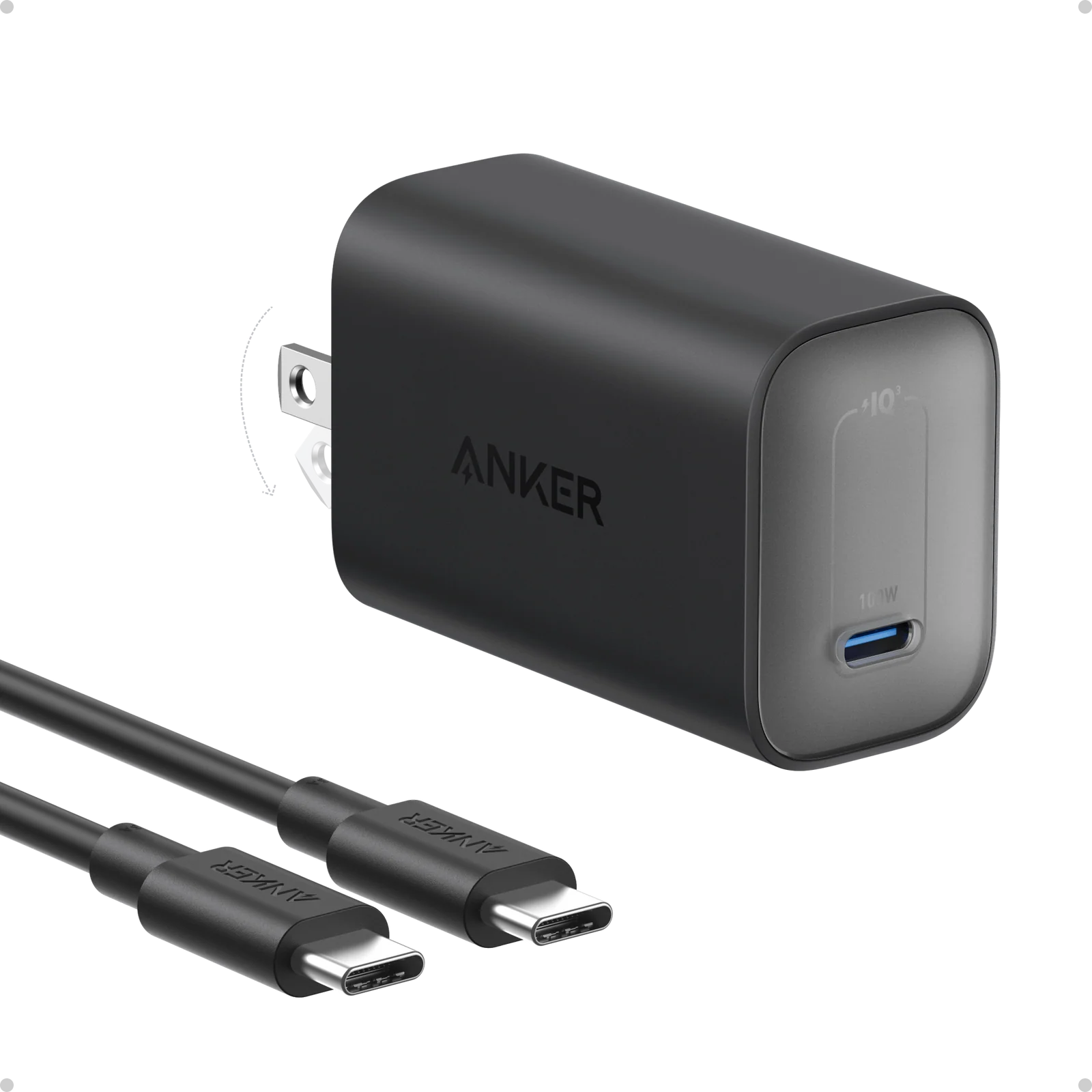 - Anker Nano Charger 100w with 6ft Usb-C to Usb-C Cable, 100w GaN Fast Charger, Single Usb-C Port, Power Delivery (PD), ActiveShield 2.0 Protection, Ultra-Compact Design, Foldable Plug, 2-Pin (EU) - Black