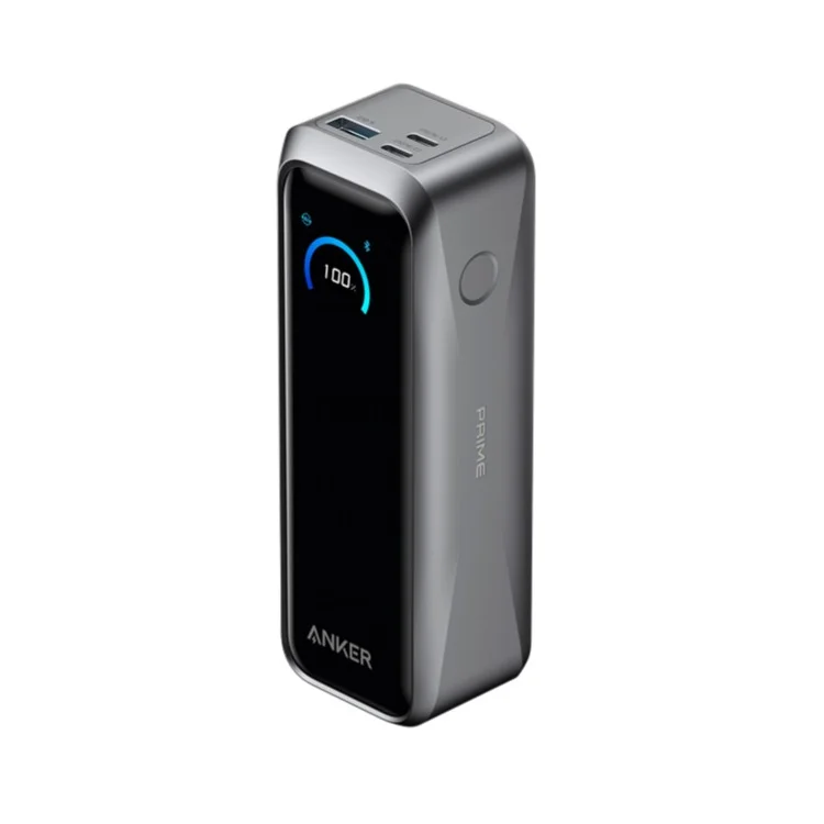 - Anker Prime Power Bank (20kmah, 220W), 220w Total Output, 140w Usb-C Fast Charging, Smart Digital Display, PowerIQ 4.0, ActiveShield 4.0 Protection, App Control, Premium Laptop & Phone Power Bank - Black