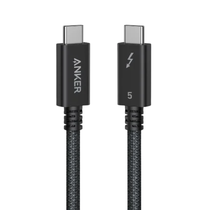 Anker Prime Thunderbolt 5 Cable (3.3ft, 80Gbps, 240w) 80Gps Data Transfer Up-To 120Gbps Bandwidth, Supports 8k Dual Displays - Black