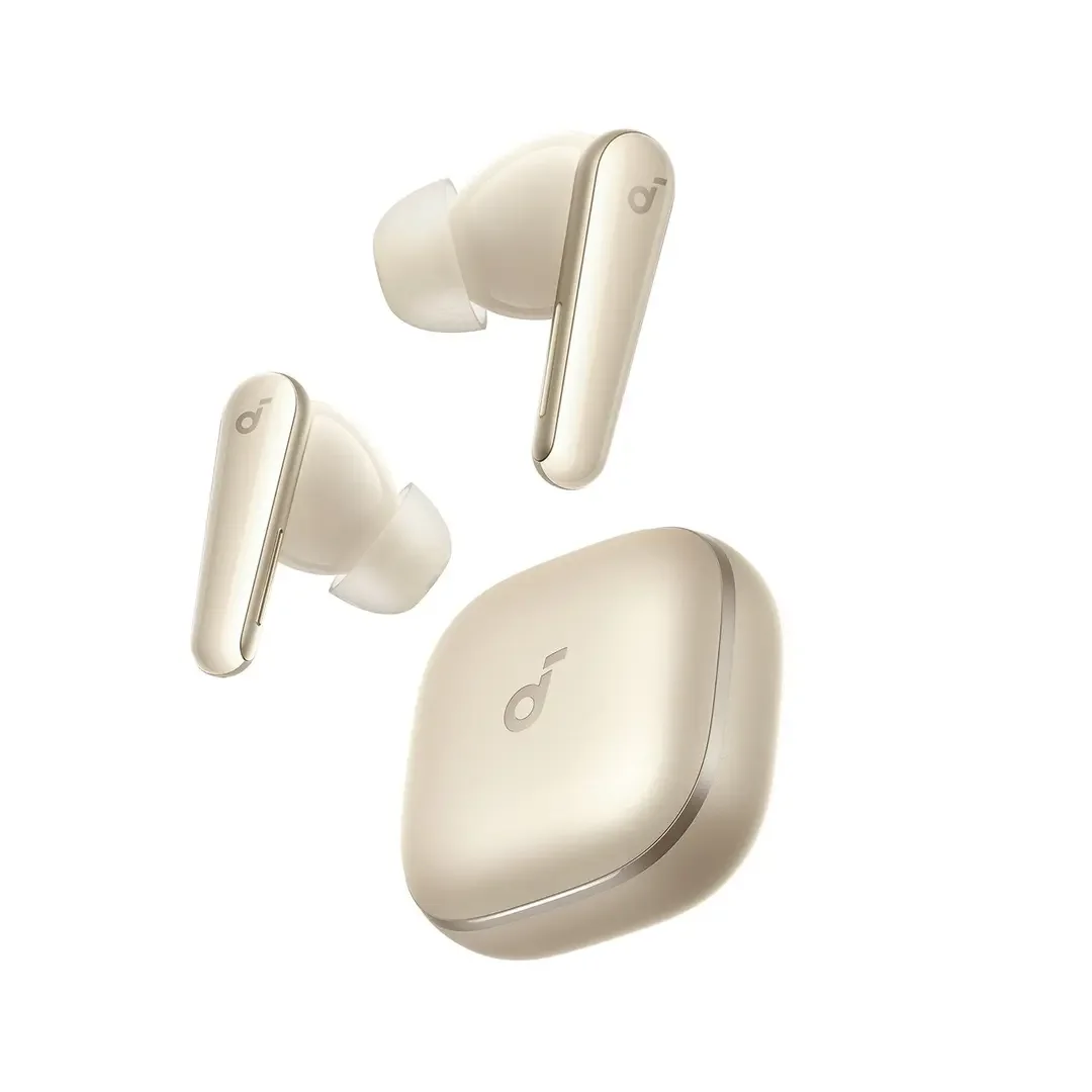 - Anker Soundcore Liberty 5, Noise-Cancelling Wireless Earbuds, 2x Stronger Voice Reduction, RealTime Adaptive Noise Cancellation, Fast Charging, Dolby Audio, 6-Mic AI Clear Calls, Long Battery Life - Gold