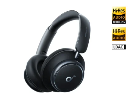 Anker Soundcore Space Q45 Adaptive Active Noise Cancelling Headphones, Reduce Noise by Up to 98%, 50H Playtime, App Control, LDAC Hi-Res Wireless Audio, Comfortable Fit, Clear Calls - Black