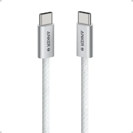 Anker Zolo Usb-C to Usb-C Cable (3.3ft, 240w, Braided) - White