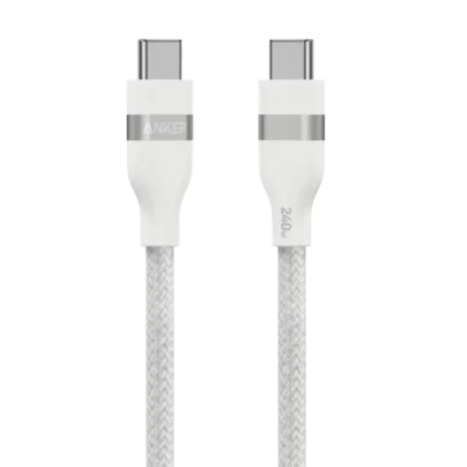 Anker Usb-C to Usb-C Cable (3ft, 240w, UpcycledBraided) - White