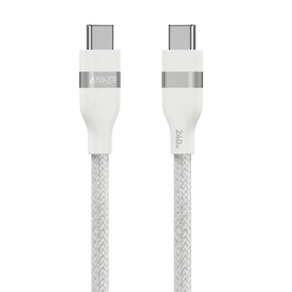 - Anker Usb-C to Usb-C Cable (3ft, 240w, UpcycledBraided) - White