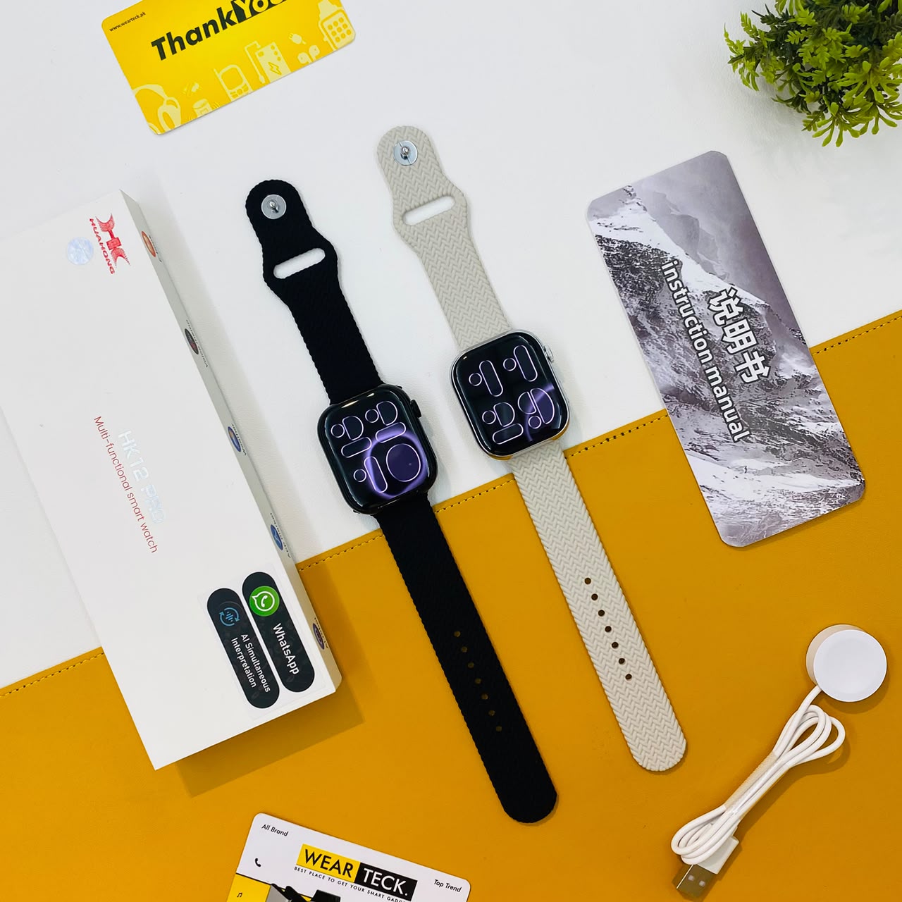 HK12 Pro Smart Watch with 2.02-inch AMOLED Display and WhatsApp Reply