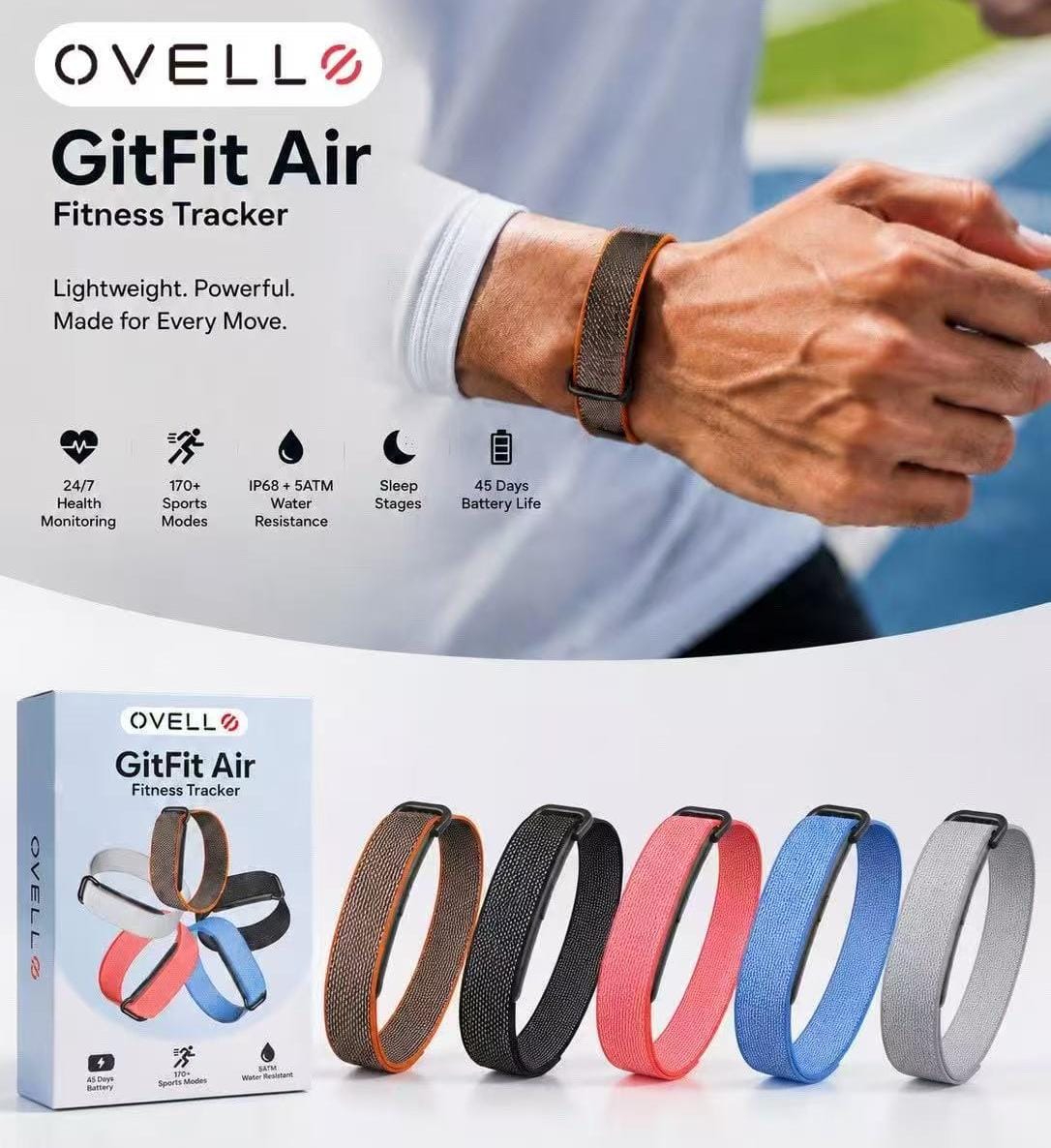 Ovello Gitfit Air GF10 Fitness Band