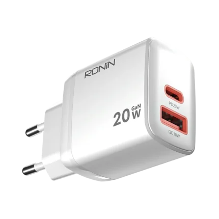 Ronin Catalyst Charger R-6025 20W Fast Charger in White
