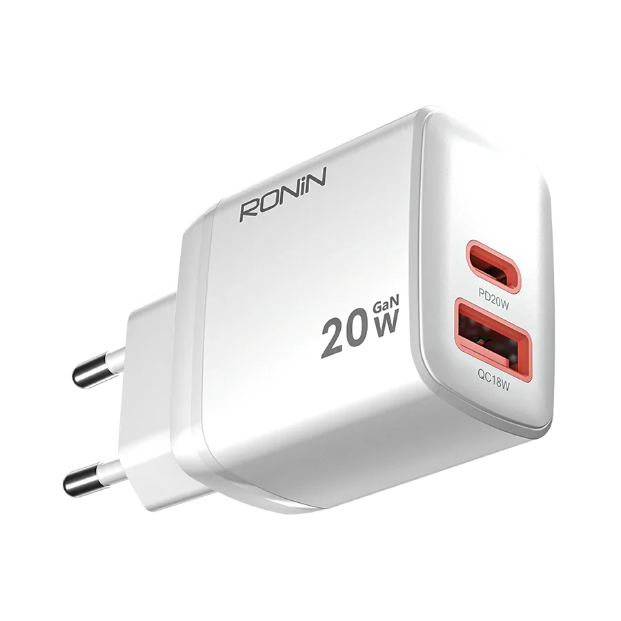 Ronin Catalyst Charger R-6025 20W Fast Charger in White