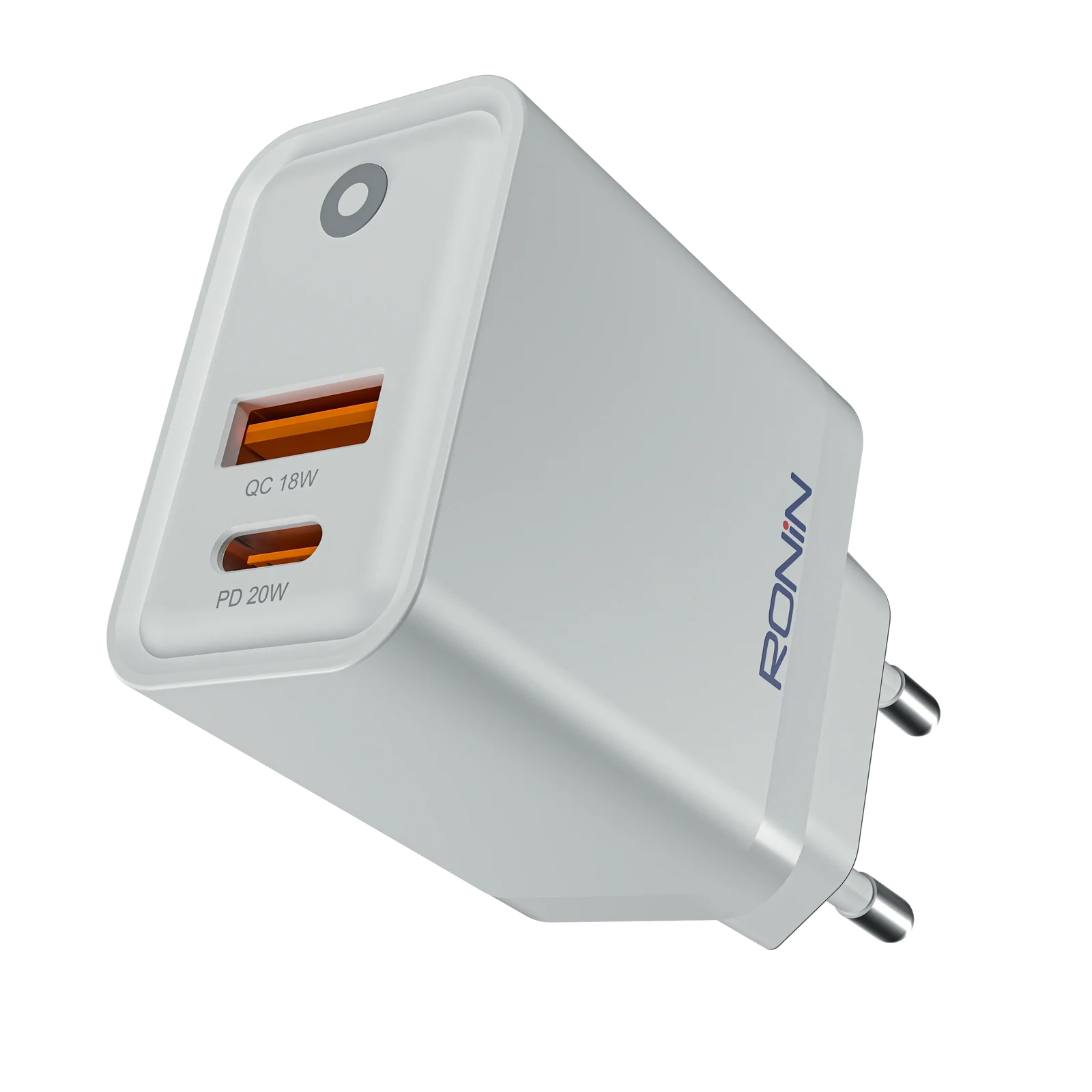Ronin Express Charger R-6050 20W Fast Charging Wall Adapter in White