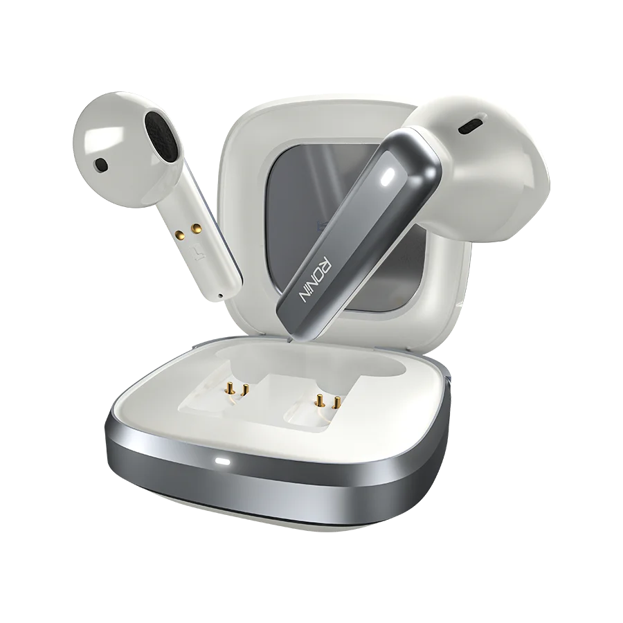 Ronin Mashion Pro Earbuds White Grey 1 - Ronin Mashion Pro Earbuds | R-7140