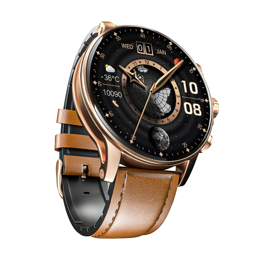 Ronin Moment Smart Watch Gold 1 - Ronin Moment Smart Watch | Super Amoled Display | R-5005